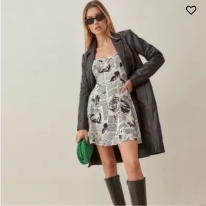 Reformation News Print Dress